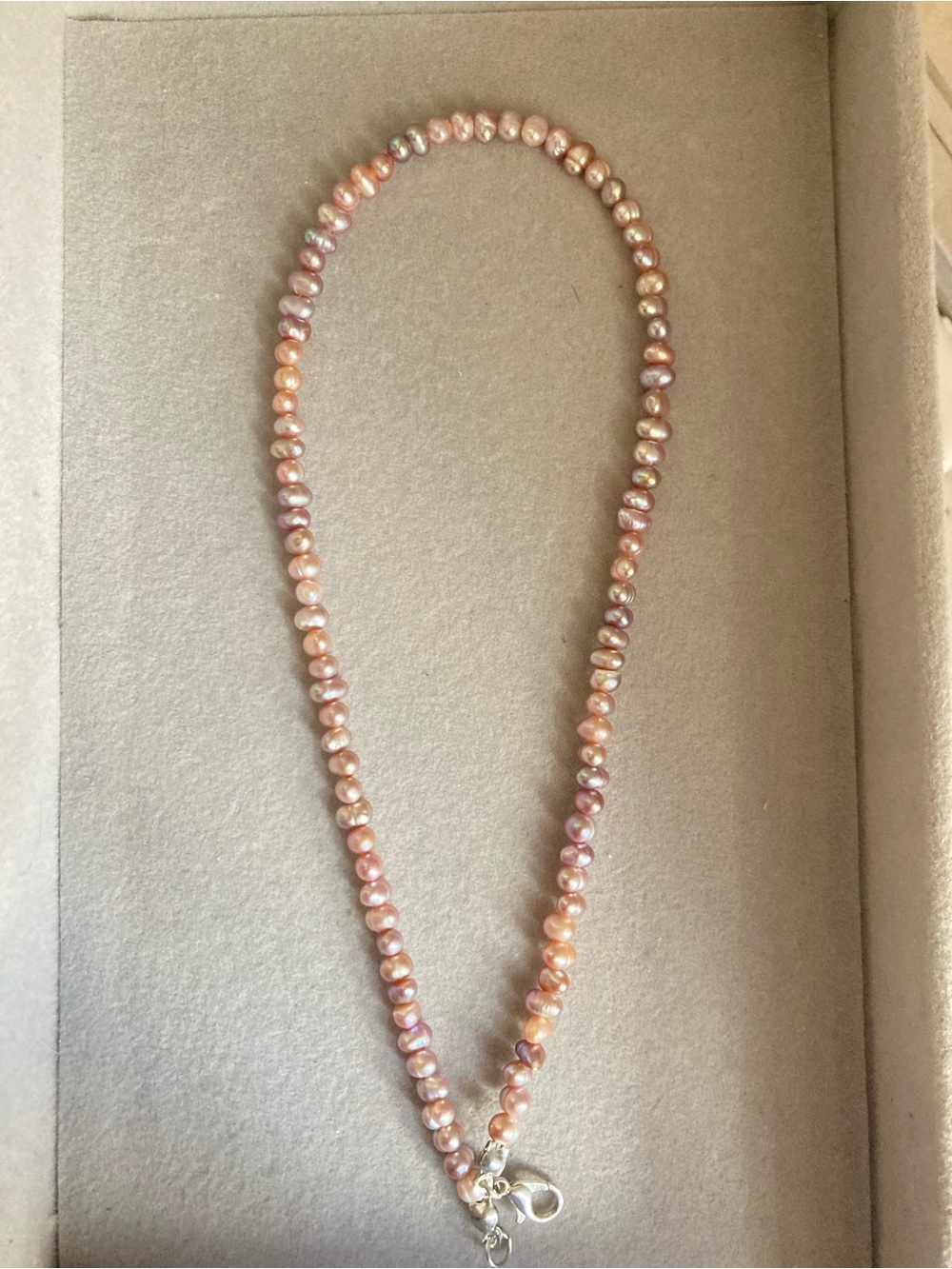 Pearl Pink-Peach Freshwater Pearl Necklace